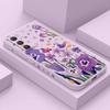 Фиолетовый чехол-брелок Тюльпан для Samsung Galaxy A37 A57 Жидкий силиконовый чехол