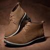 Genuine Leather Men Chelsea Boots Retro Suede Leather Men Ankle Boots