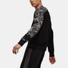 Y-3 Осень/Зима 22 Трикотажный свитер с круглым вырезом и логотипом, мужской свитер, черный HN1977