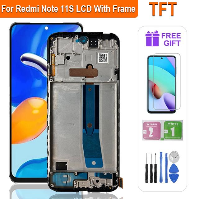 Super AMOLED LCD для Xiaomi Redmi Note 11 LCD 2201117TG LCD дисплей сенсорный экран дигитайзер сборка для Redmi Note 11S LCD