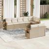 VidaXL Garden Lounge Set with Cushions 8 Pcs, Patio Sofas, Patio Furniture Set, Outdoor Furniture, Beige 3226989