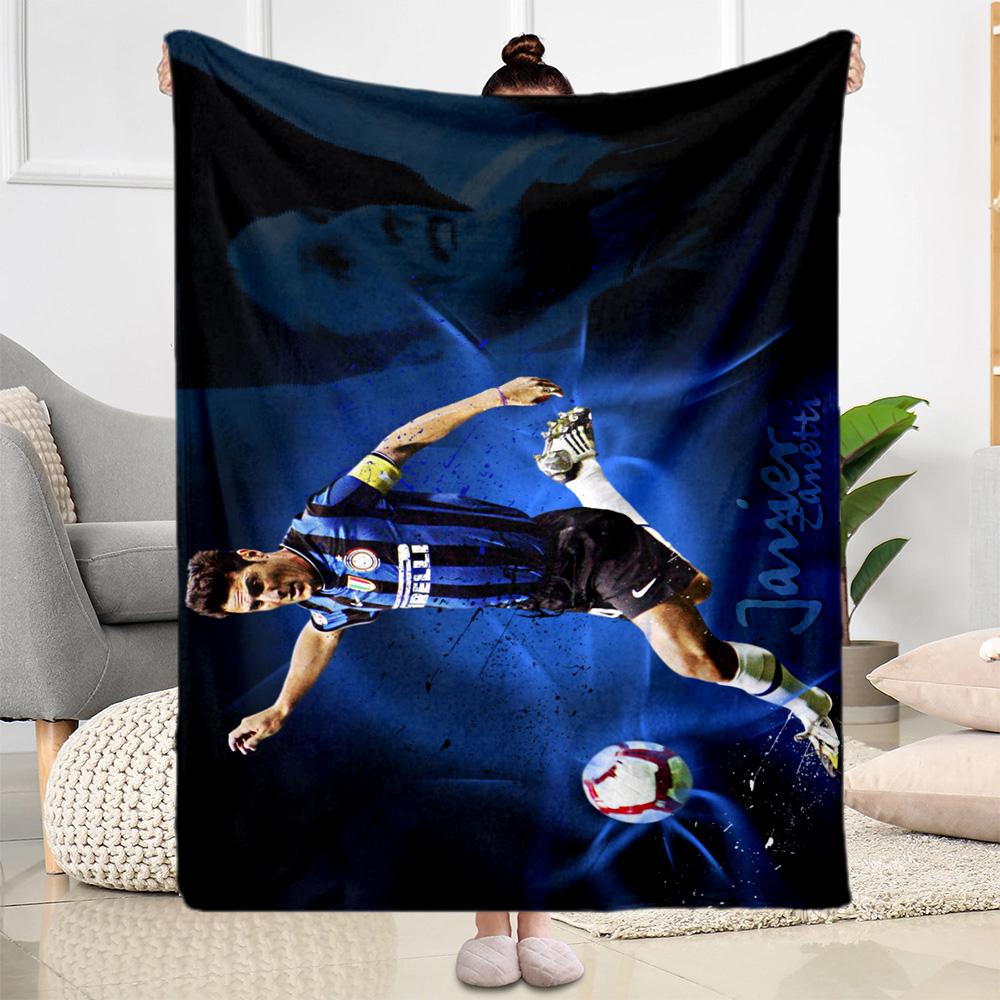 Real Madrid Player Action Blanket Soft & Cozy Great for Office Chair Bedding Livingroom for All Seasons Stylish Decor Gifts For Family Or Friends