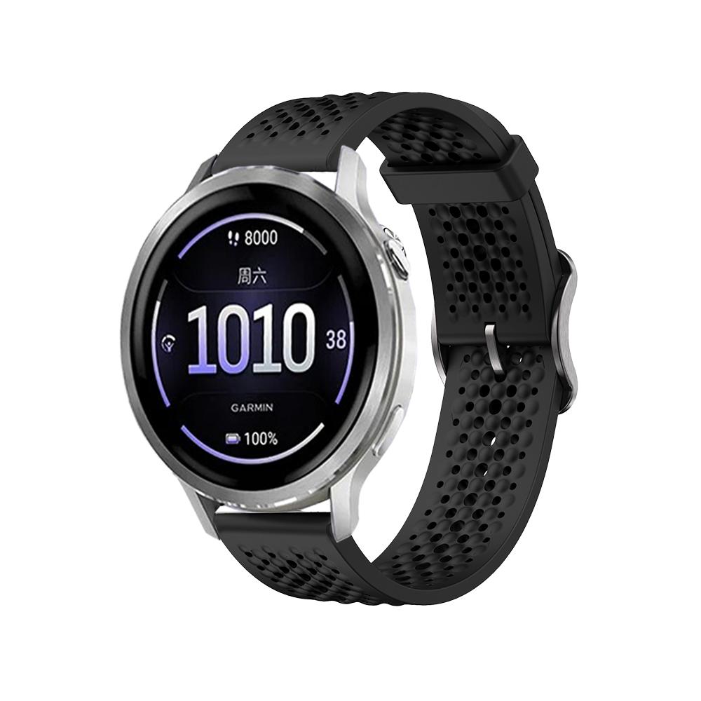 Ремешок для Garmin Venu 4/3S/2S Forerunner 255S 265S Vivoactive 4S 18 мм Силиконовый ремешок для Garmin Venu 4 41 мм Спортивный дышащий ремешок