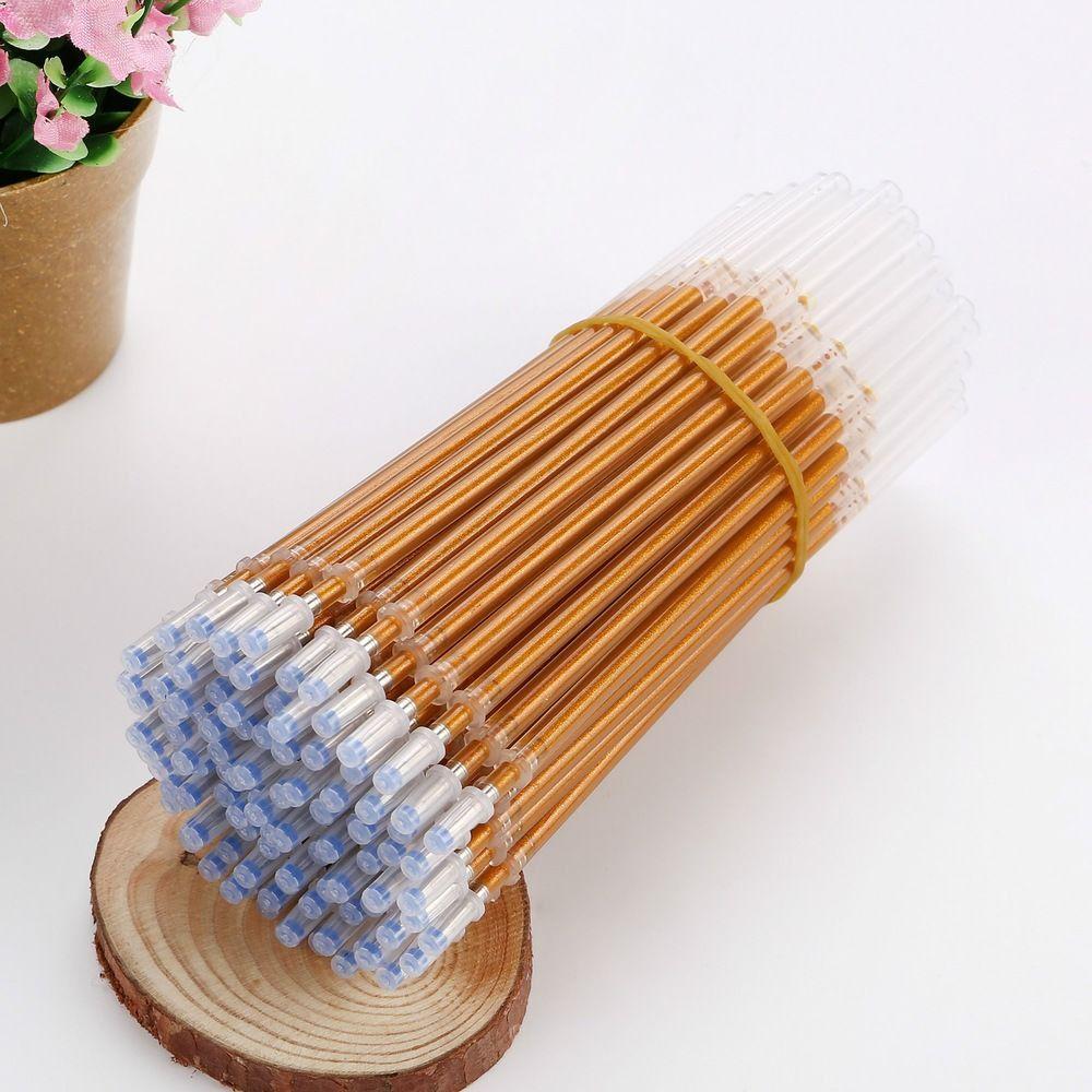 100/20 Pcs Large Capacity Glitter Gold Pen Refills 0.7mm Scripture Copying Penholder Art Drawing