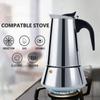 Stovetop Espresso Maker Moka Coffee Maker Stainless Steel Moka Pot Italian Classic Espresso Moka Pot 9cup/450ml