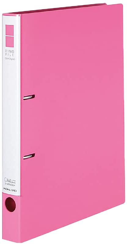 KOKUYO File Ring File Slim Style PP Sheet Cover A4 220 Sheets Pink F-URF430NP