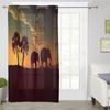 Африканский саванный слон Оконные шторы для гостиной спальни Роскошные современные кухонные шторы Тканевые драпировки
