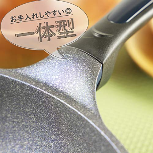 Сковорода Pearl Metal, Синяя, 22 см, Глубокая, Легкая, Mega Stone, HB-4848