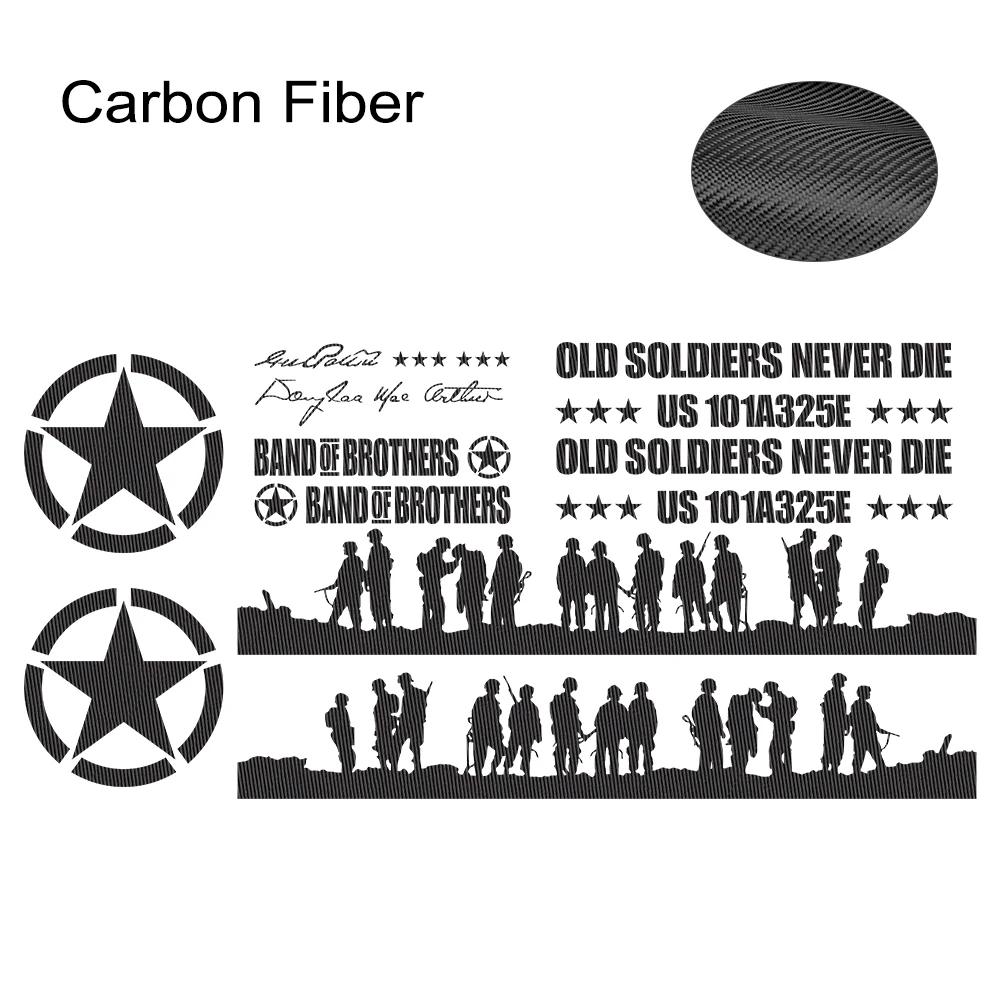 12PCS Car Door Vinyl Stickers For Jeep Wrangler JK TJ Jl YJ Auto Pentagram Soldiers Body Decoration Vinyl Decals Accessories