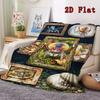 Colorful Spider Collection 2D Flat Pattern Flannel Blanket, High quality All Seasons, Home Decor, Warmth and Comfort, Perfect for Christmas Gifts.