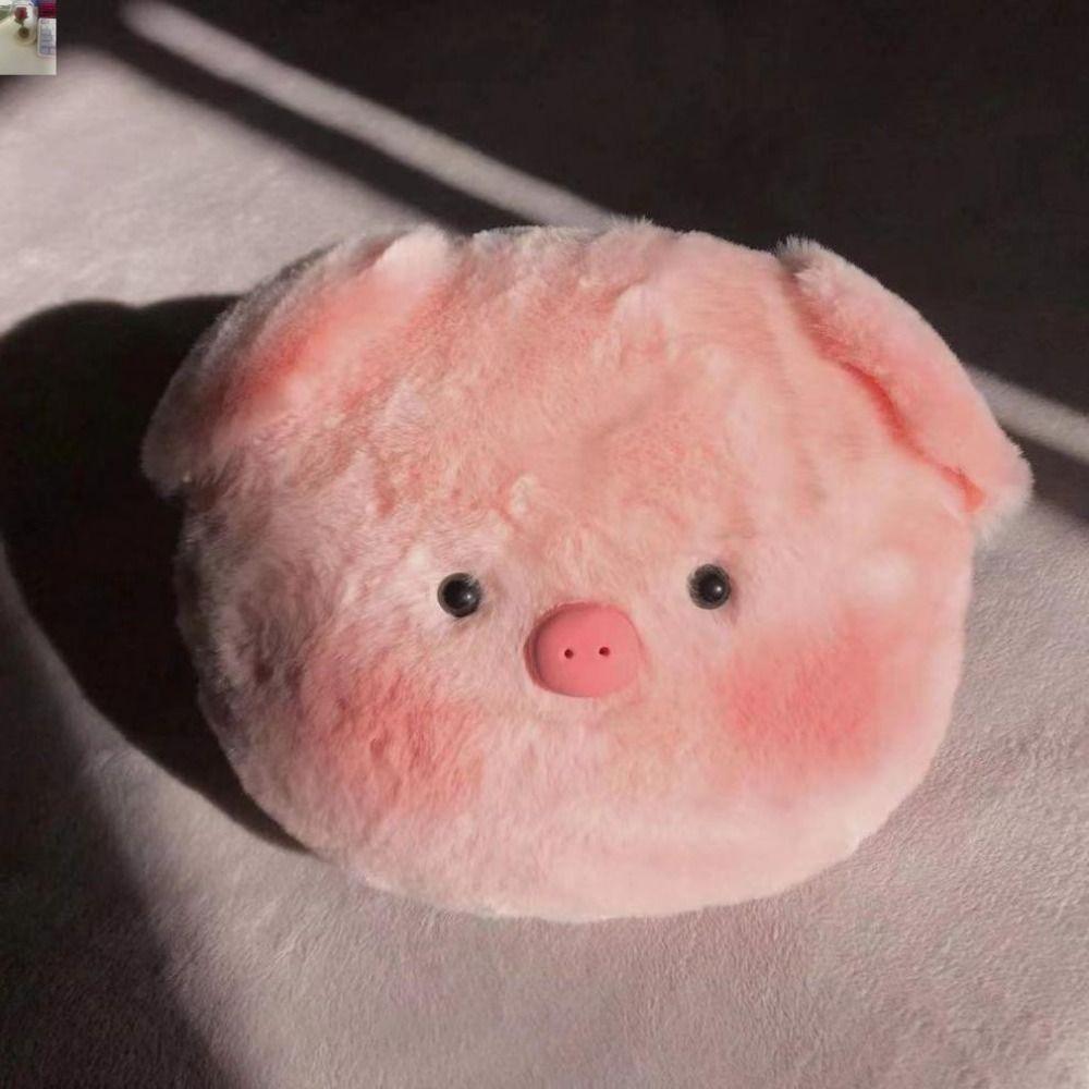 Мягкий плюш, маленькая голова свиньи, плюшевый кулон, маленькая голова свиньи, плюшевый брелок в виде свиньи, женский, для девочек