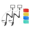 USB Dimmable Photography Lighting Kit LED Video Light with Ball Head Tripod 10 Color Filters Red Yellow Blue Green White