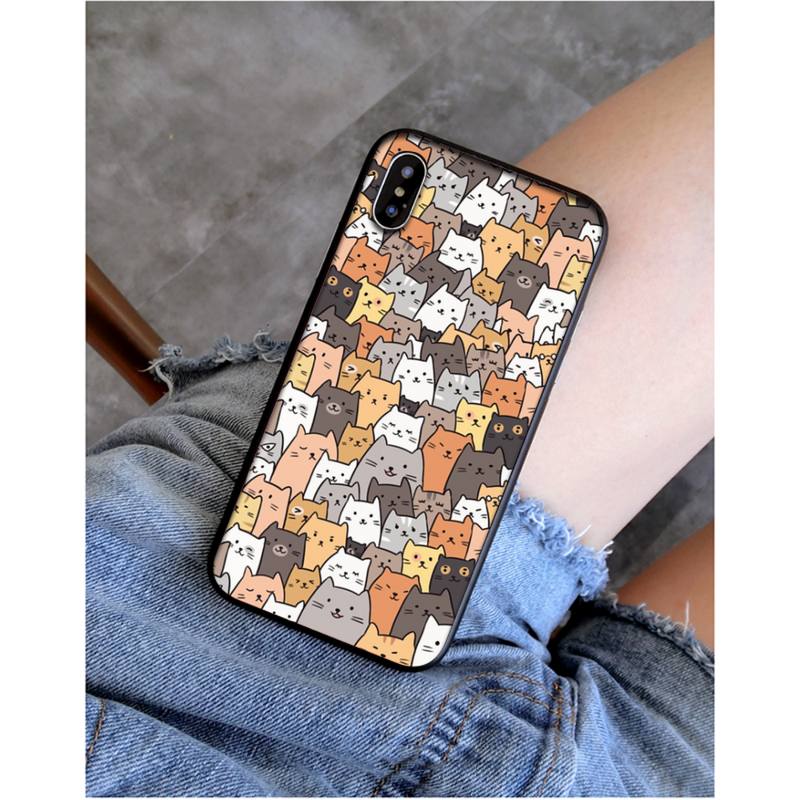 Мягкий чехол для телефона с рисунком кота для iphone 11 12 13 Mini Pro Max X XS MAX 6 6s 7 8 plus 5 5S 5SE XR SE2020