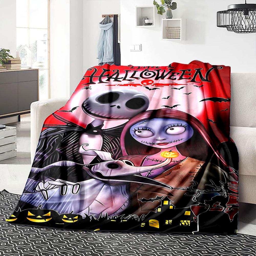 Happy Halloween Night Blanket Soft Throw Blanket For Home Bedroom Bed Sofa Travel Office Solid Christmas Blanket