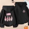Children's Hooded Sweatshirt for Autumn and Winter, Cartoon Fashionable Zipper Long-sleeved Sweatshirt for Girls