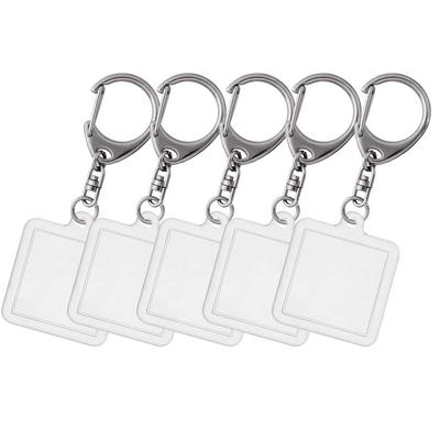 Дизайнерские квадратные брелоки для фотографий EBISU (5-Pack), Ручная работа, Сделано в Японии, 33 мм x 33 мм, Прозрачный, kk33
