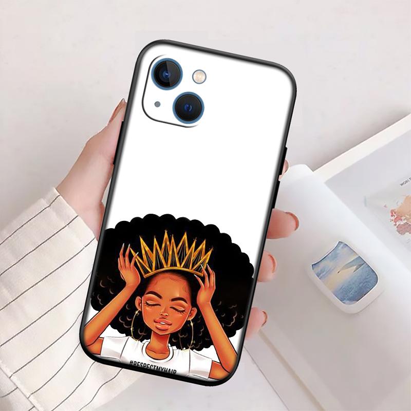 BH34 Melanin Black People Afro Girls New High-End Shell Phone Case for Redmi Note 13 14 Pro+ Plus A3 A3X 13X 13C 13R 14S 14C 14R