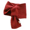 Knitted Wool Small Scarf Women'S Season Neck Protector Lazy Perforated Check Warm Neck Arctic Velvet