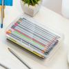 Clear Plastic Pencil Box Large Capacity Pencil Box Stacking Sketch Pencils Organizer for Case Office Supplies Storage Bo