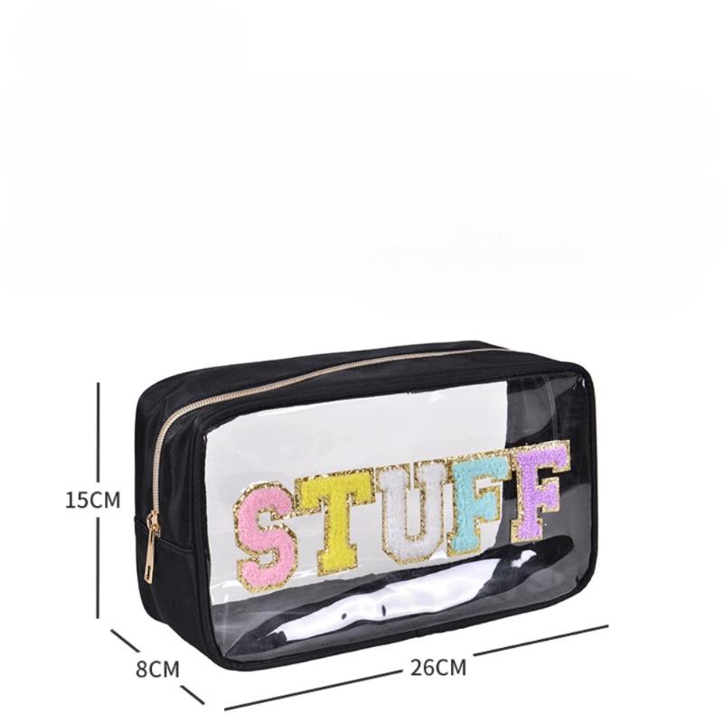 Водонепроницаемая косметичка из ПВХ с вышивкой букв «Любовь», большая вместительная дорожная сумка для хранения туалетных принадлежностей, косметичка, косметичка