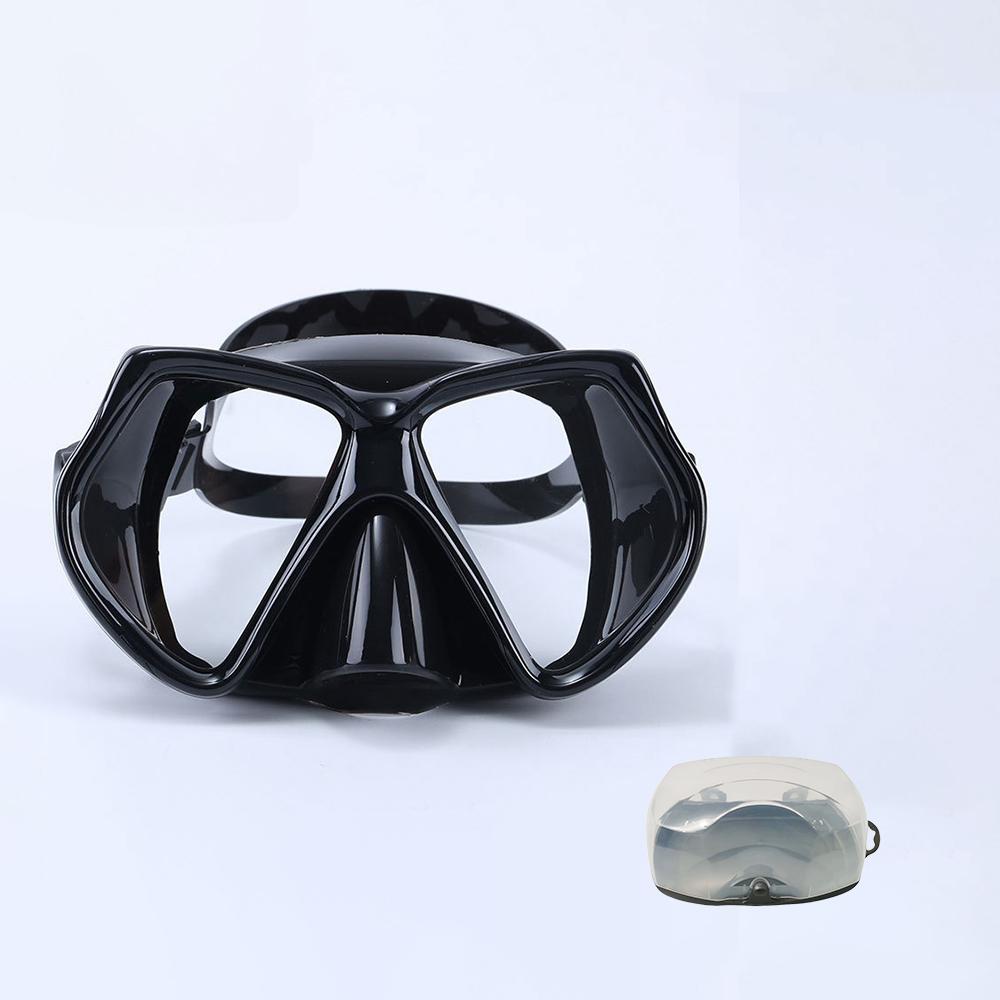 Маска для дайвинга, очки для плавания, подводная трубка, силиконовая юбка, панорамное HD из закаленного стекла, противотуманное покрытие для взрослых и молодежи, с крышкой для носа