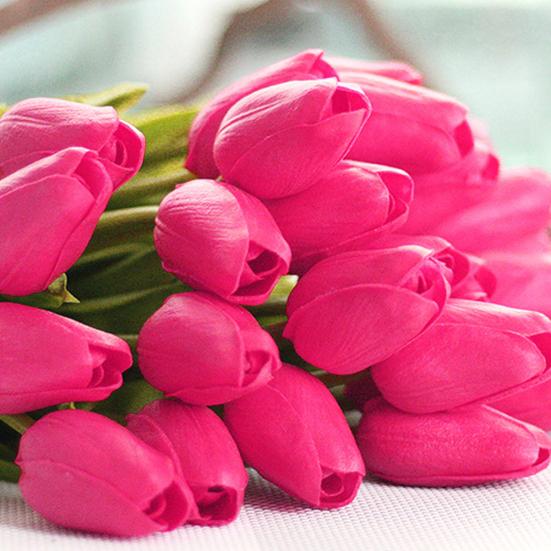 Красивый латексный настоящий сенсорный искусственный шелковый тюльпан, свадебный букет, домашний декор