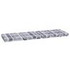 2 Piece Lounge Chair Cushions Gray Checkered Pattern Oxford Fabric