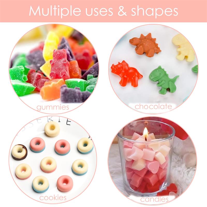 Силиконовая форма для мармеладного мишки мини-размера, антипригарная форма для шоколадных конфет для детей с 2 ​​капельницами, упаковка