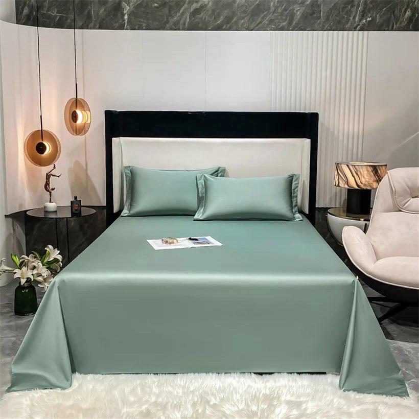 1 шт. простыни из египетского хлопка, плоские простыни, плотность нити 1000, шелковистое постельное белье, однотонное, 160/200/245/265 см, двойная королева, королевский размер