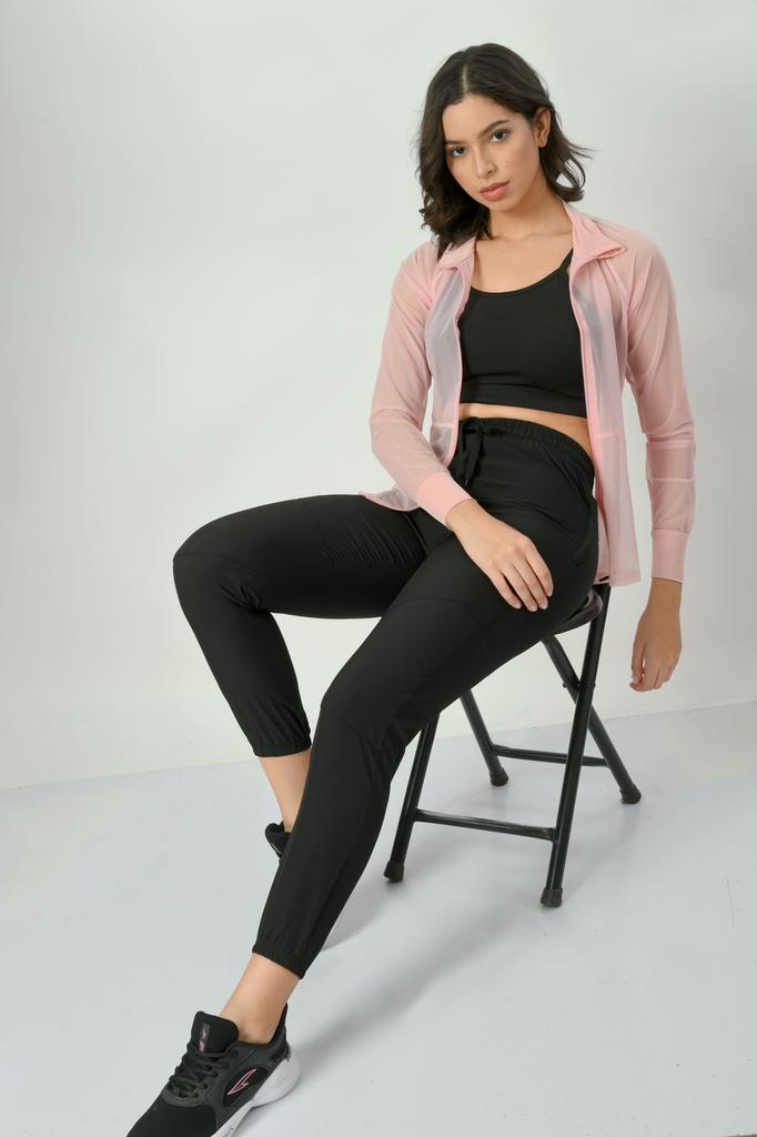 Боди Смит Бэби-Розовый сетчатый молния