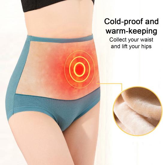 Chic Lady Winter Panties Thermal Abdomen Protection Thermo Clothes Cotton Winter Underpants for Daily Wear