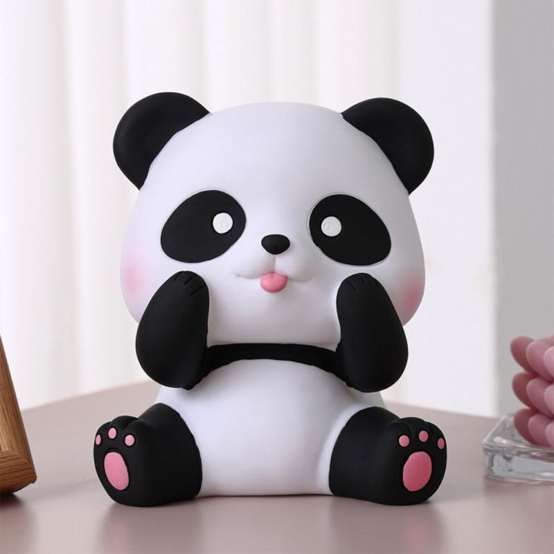 Money Container Versatile Coin Holder Lovely Panda Shaped Money Holder Piggy Banks Coins Savings Jar for Animal Lovers