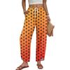 Женские Повседневные Широкие Брюки на Шнурке с Принтом Звезды Свободного Кроя Прямые Брюки Удобная Одежда для Отдыха