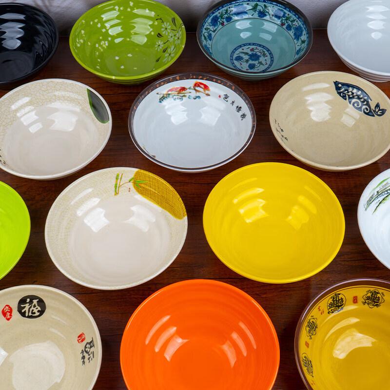 Cream Style Melamine Commercial Noodle Bowl