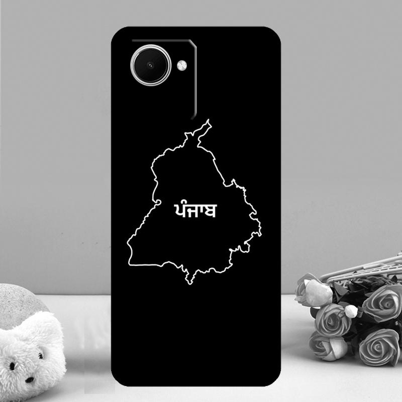 Punjab Map Outline For Realme 15 Pro GT7 10 11 12 13 14 Pro Plus C67 C65 C63 C61 C55 C53 C51 C35 C71 C75 Case
