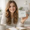 Mini Desktop Calendar Coil Binding Schedule Planner Cute 2026 Desk Calendar  Office School Supplies