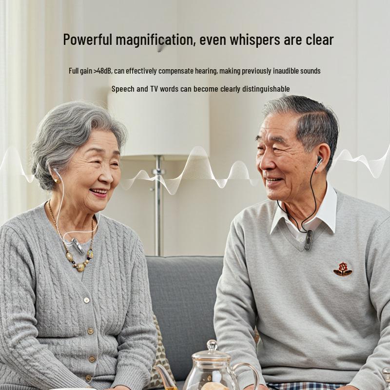 Universal Bluetooth Hearing Aid Clip-on Earphones with Long Standby and High Sound Quality