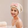 Super Absorbent Drying Cap Hair Towel Wrap with Bow, Women Microfiber Turban, Lightweight Turban for Bath Anti-Frizz Long Thick Curly Fast