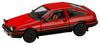 Toyota Sprinter Trueno GT APEX JDM Style 1/64 (AE86) Red/Black
