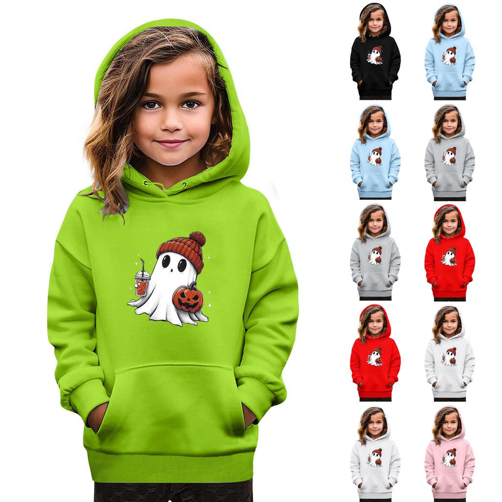 Sweatshirts For Teen Girls Hoodies Long Sleeve Drawstring Pullover Cute Oversized Hoodie Halloween Day