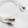 Премиальный 2-жильный кабель с серебряным покрытием 2RCA на 2RCA для чистой передачи звука в системах домашнего кинотеатра