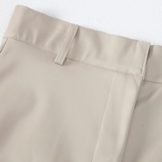 Макси-юбка из искусственной кожи однотонная с высокой талией и разрезом по подолу, ветрозащитная, с бархатной подкладкой, прямого кроя, длинная юбка