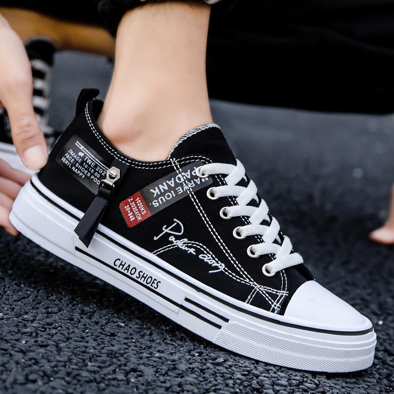 Brand Men's Vulcanized Shoes Breathable Light Men Canvas Shoes Flat Lace Up Low Top Comfortable Casual Fashion Male Sneakers Hot