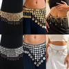 Tassel Belly Dance Waist Chain Women Gold Coin Hip Belt Fashion Costume Accessory for Performance Night Party Cosplay Dancing