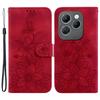 For Infinix Hot 40/40 Pro Case Card Slots PU Leather Wallet Phone Cover Flower Imprinted