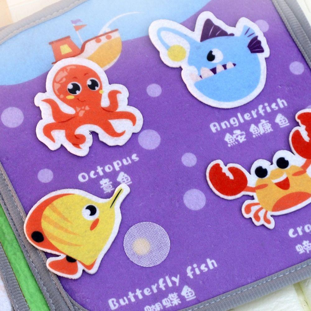 Stereoscopic Montessori Felt Cloth Book Felt Cloth Early Learning Educational Book  2-3 Years