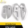 Compatible with 22 Corolla Ruifang Models: Window Switch Decorative Frame and Armrest Sticker.