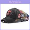 Classic Cotton Baseball Cap With Splicing Letter Embroidery Design For Outdoors