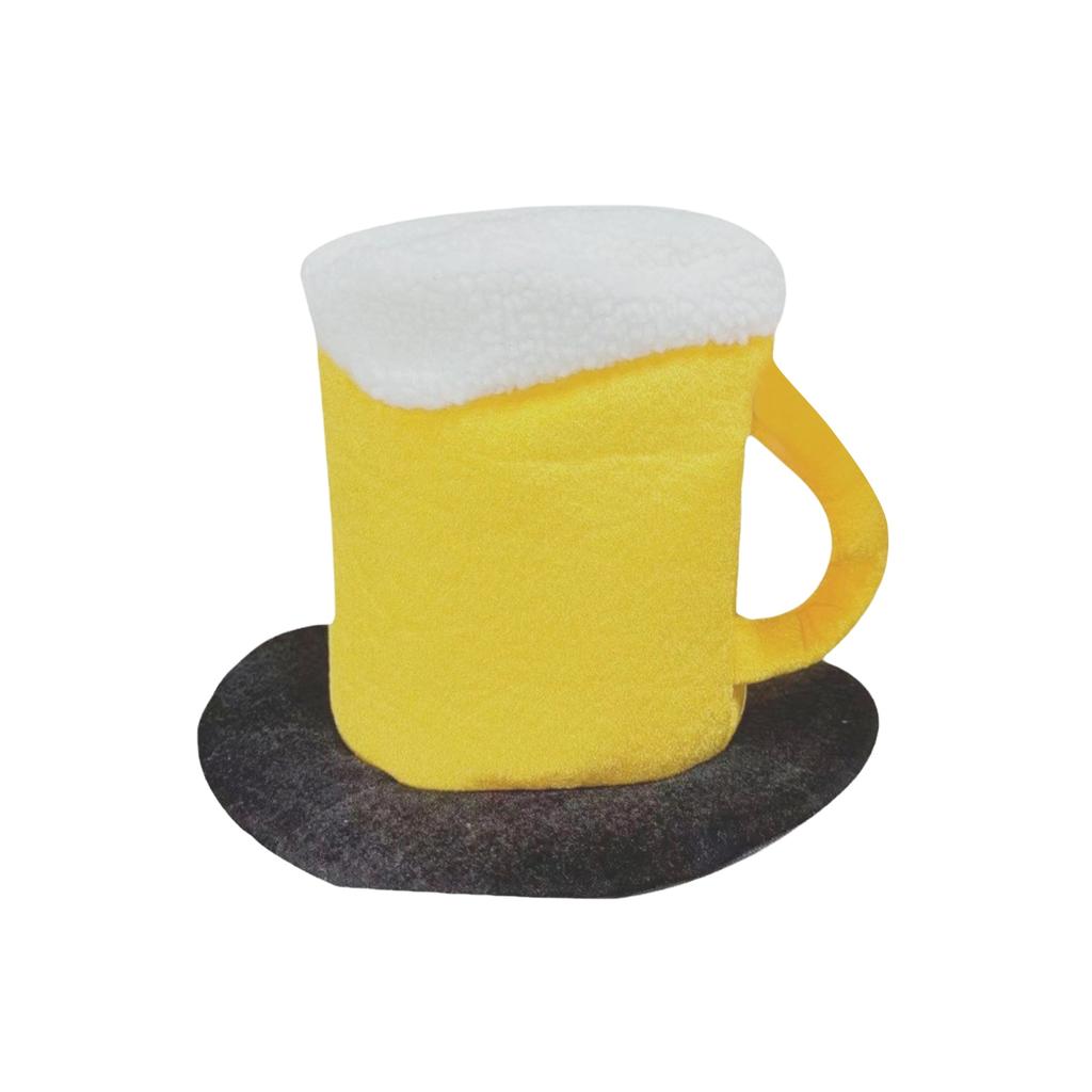 Novelty Mug Shape Hat with Foam Top Plush Material Soft Costume Accessory for Theme Parties Events Festivals