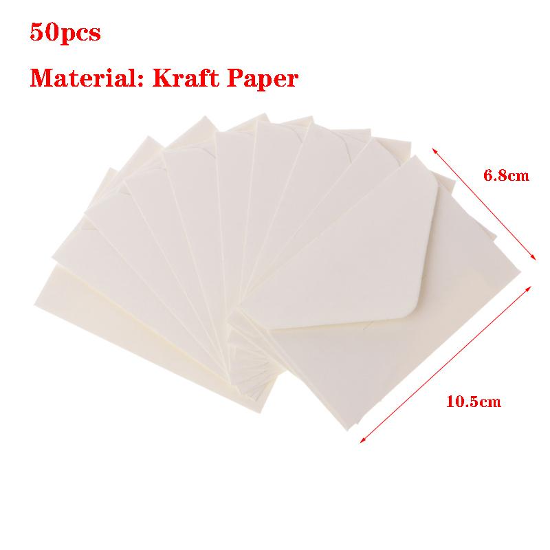 50 шт./лот черно-бело-красные конверты из крафт-бумаги в винтажном европейском стиле для визитных карточек и приглашений